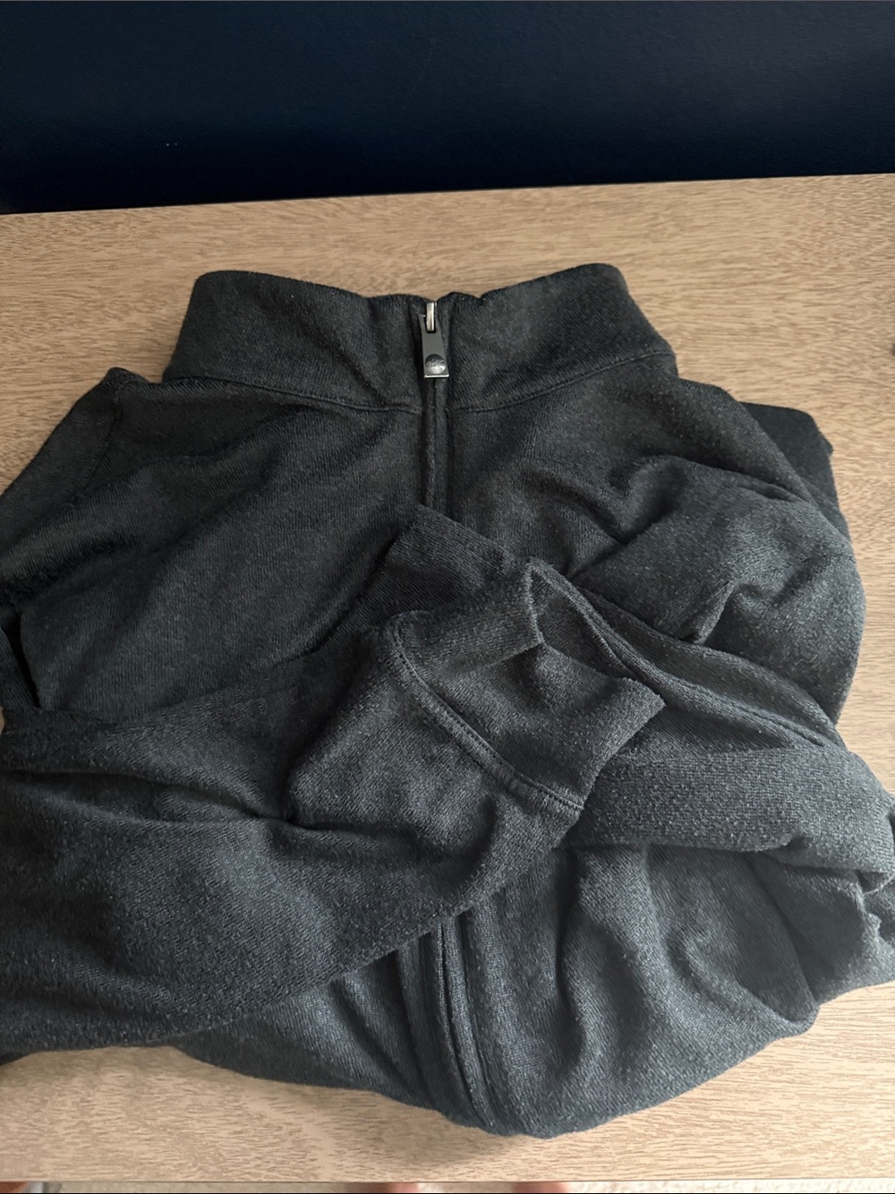 Greg Norman Collection Black Zip Hoodie with Rainbow Shark Label